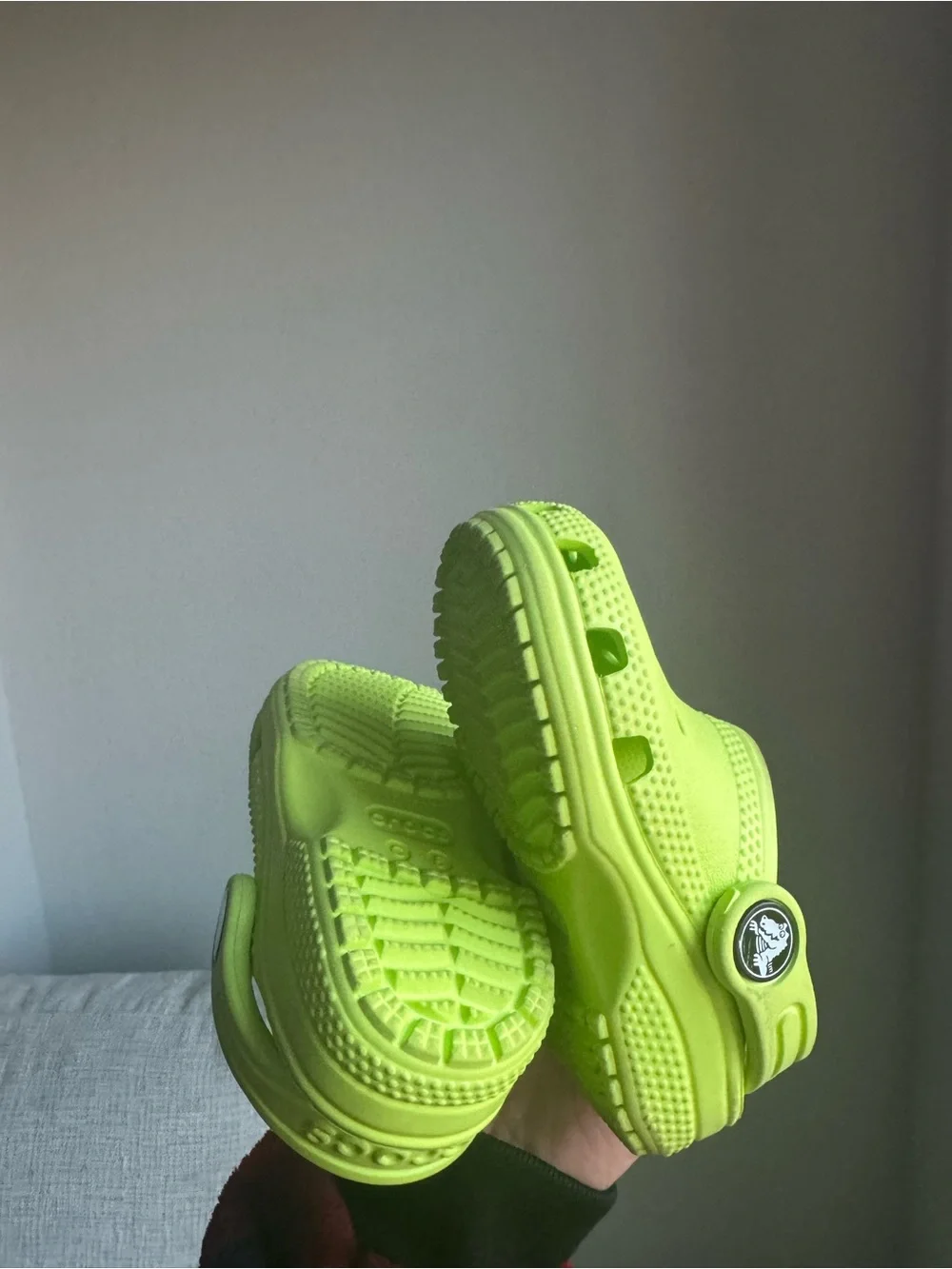 CROCS Kids Bright Lime Green Classic Clog